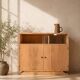 Low glass display cabinet
