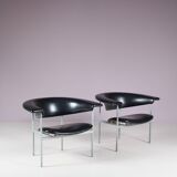1960s Pair of “Meander Gamma” Chairs by Rudolf Wolf for Gaasbeek & Van Tiel, Netherlands