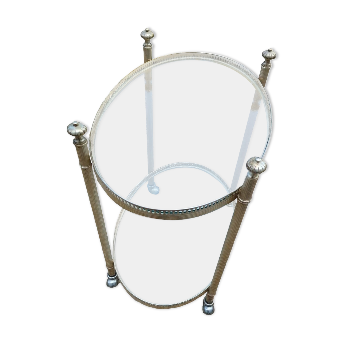 Old vintage rolling serving table