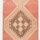 3x11 Vintage Runner Rug, Peach Color Rug, Vintage Runner Rug, 91x328Cm