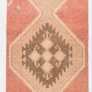3x11 Vintage Runner Rug, Peach Color Rug, Vintage Runner Rug, 91x328Cm