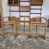 Set of 3 Almillmö bar stools, vintage 1980s German design