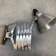 Industrial accordion wall lamp chrome metal