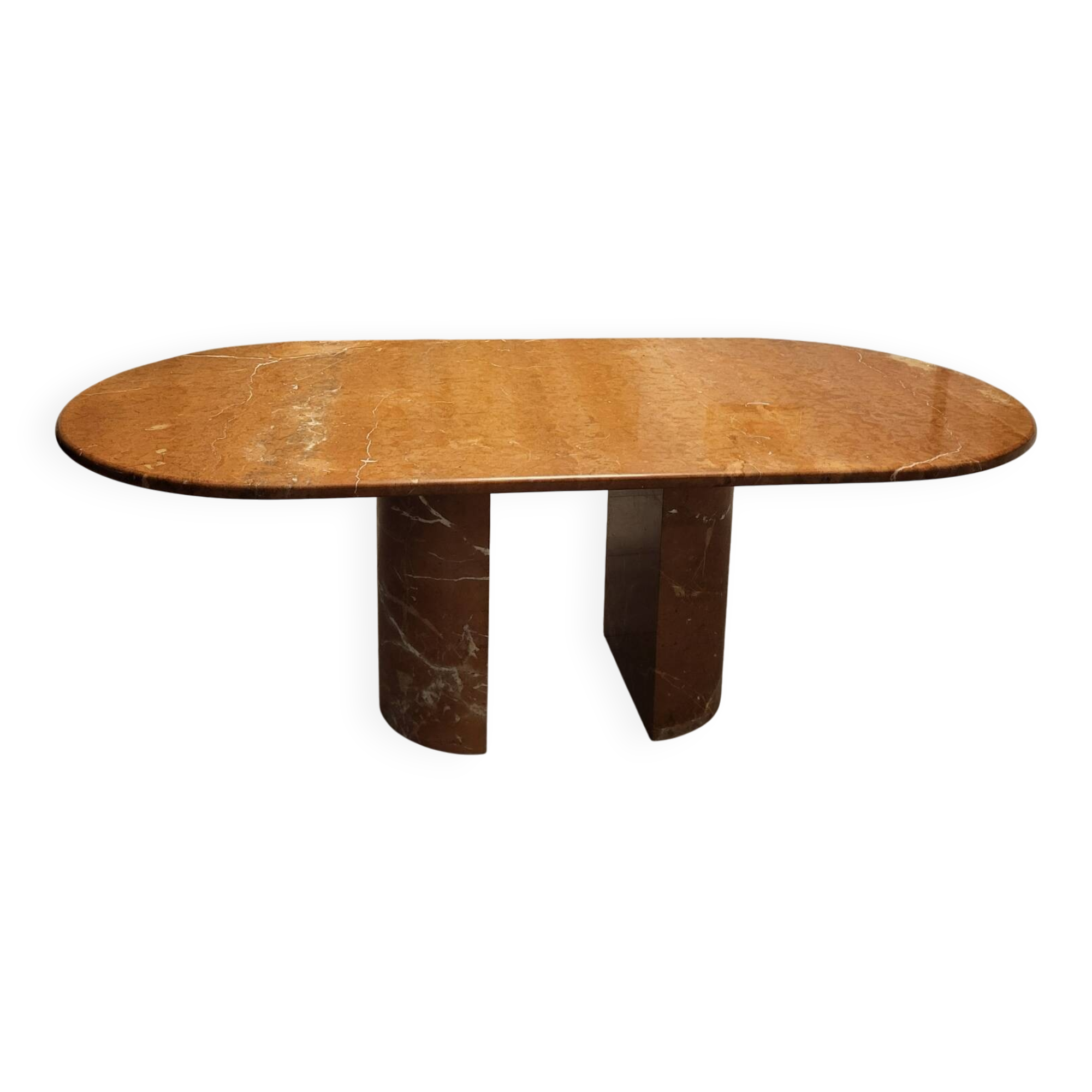 Vintage pink marble dining table