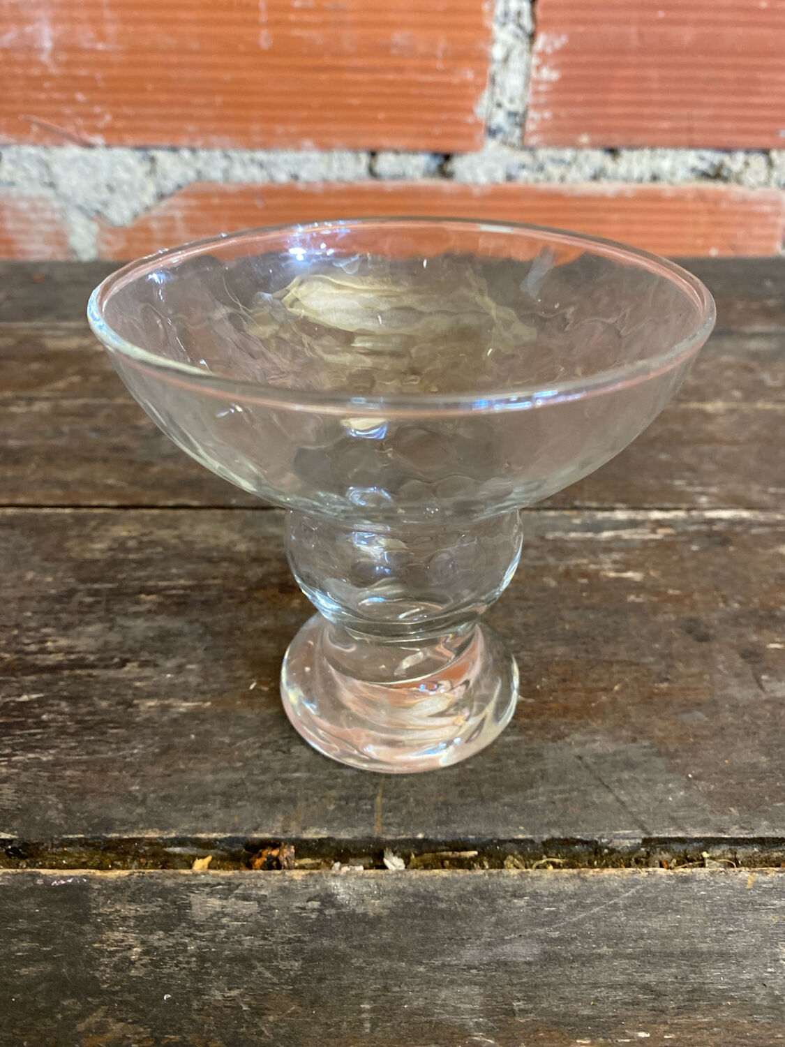 Set of 6 Vintage Glass Ice Cream Bowls Design France #D697