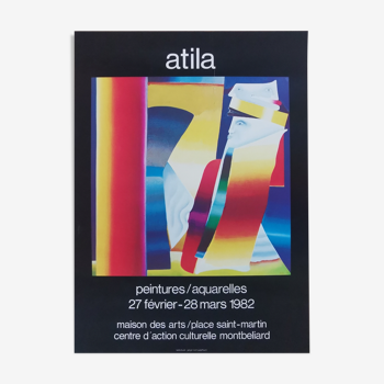 Atila Biro poster exhibition 1982 Montbéliard Cultural Center