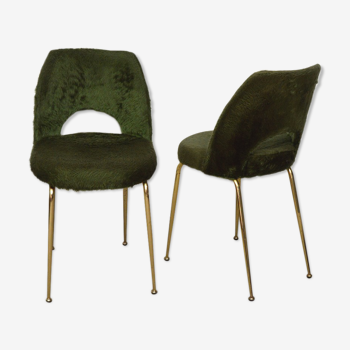 Pair of green Pelfran chairs