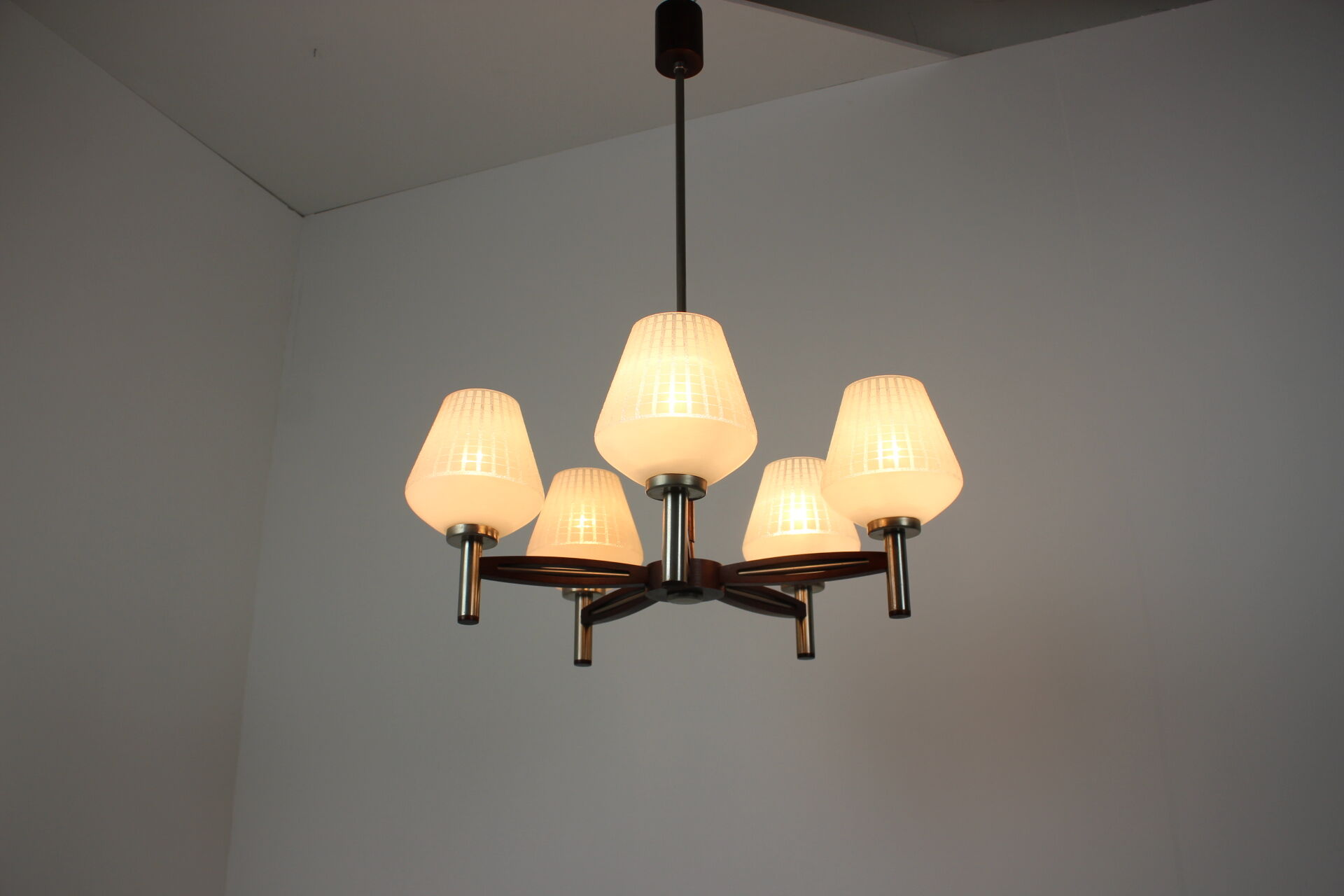 Mid-century big German chandelier, 1970's.