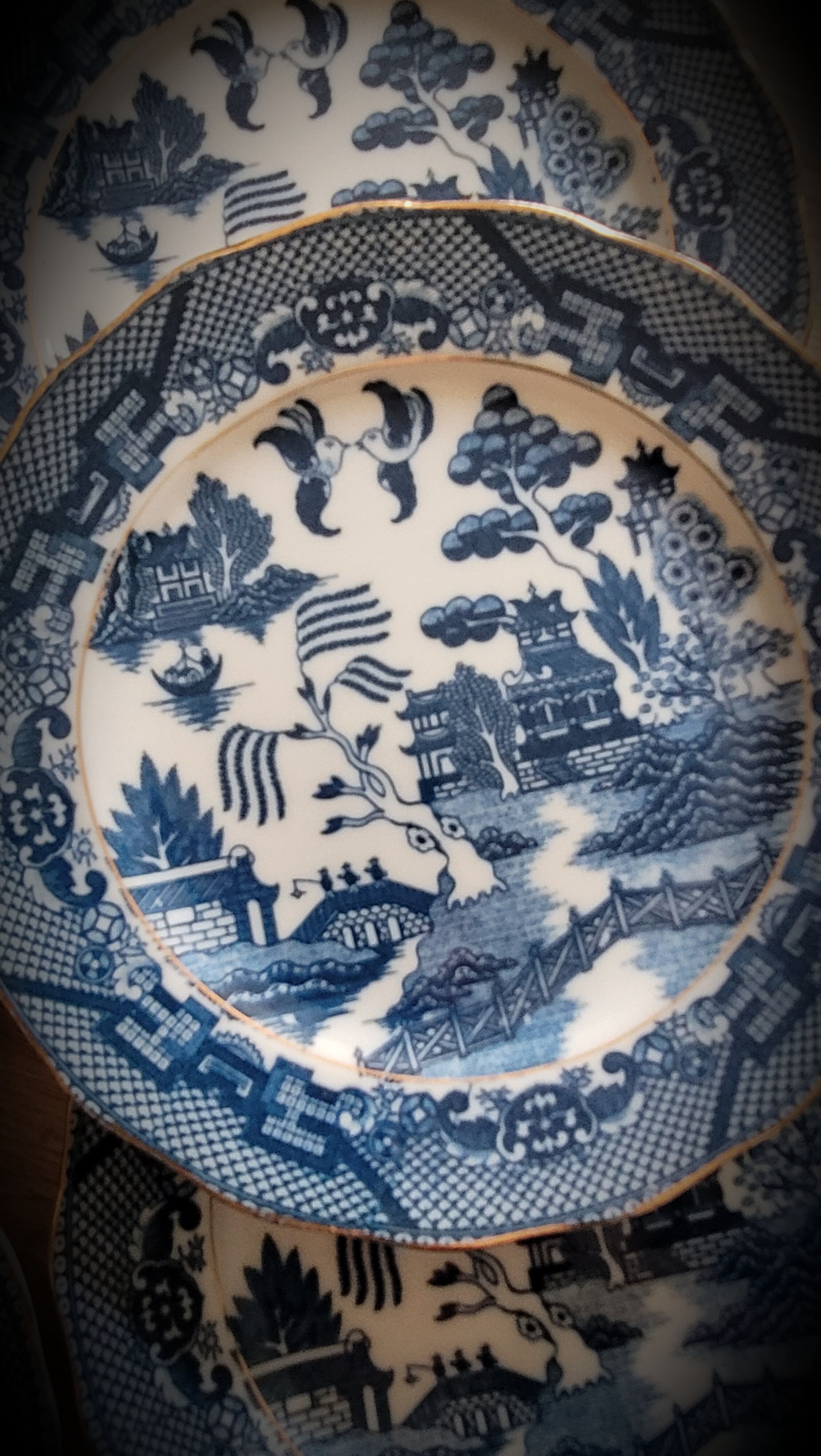 Set 6 plates with Japanese pattern