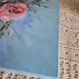 Oil on canvas painting of a bouquet of roses signed Paumier.