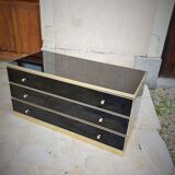 Roche Bobois vintage black lace-up dresser