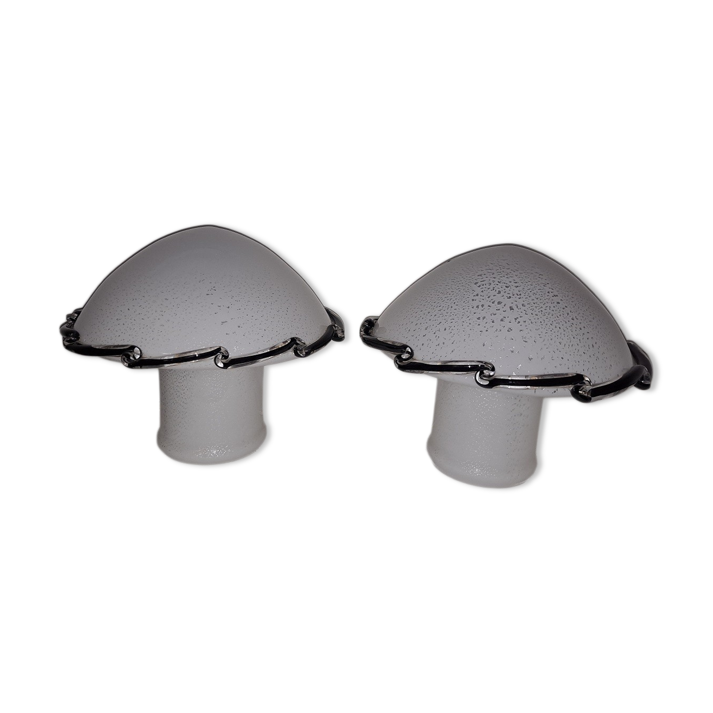 Paire  lampes de tables murano champignons