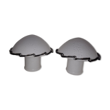 Pair vintage murano mushroom table lamps