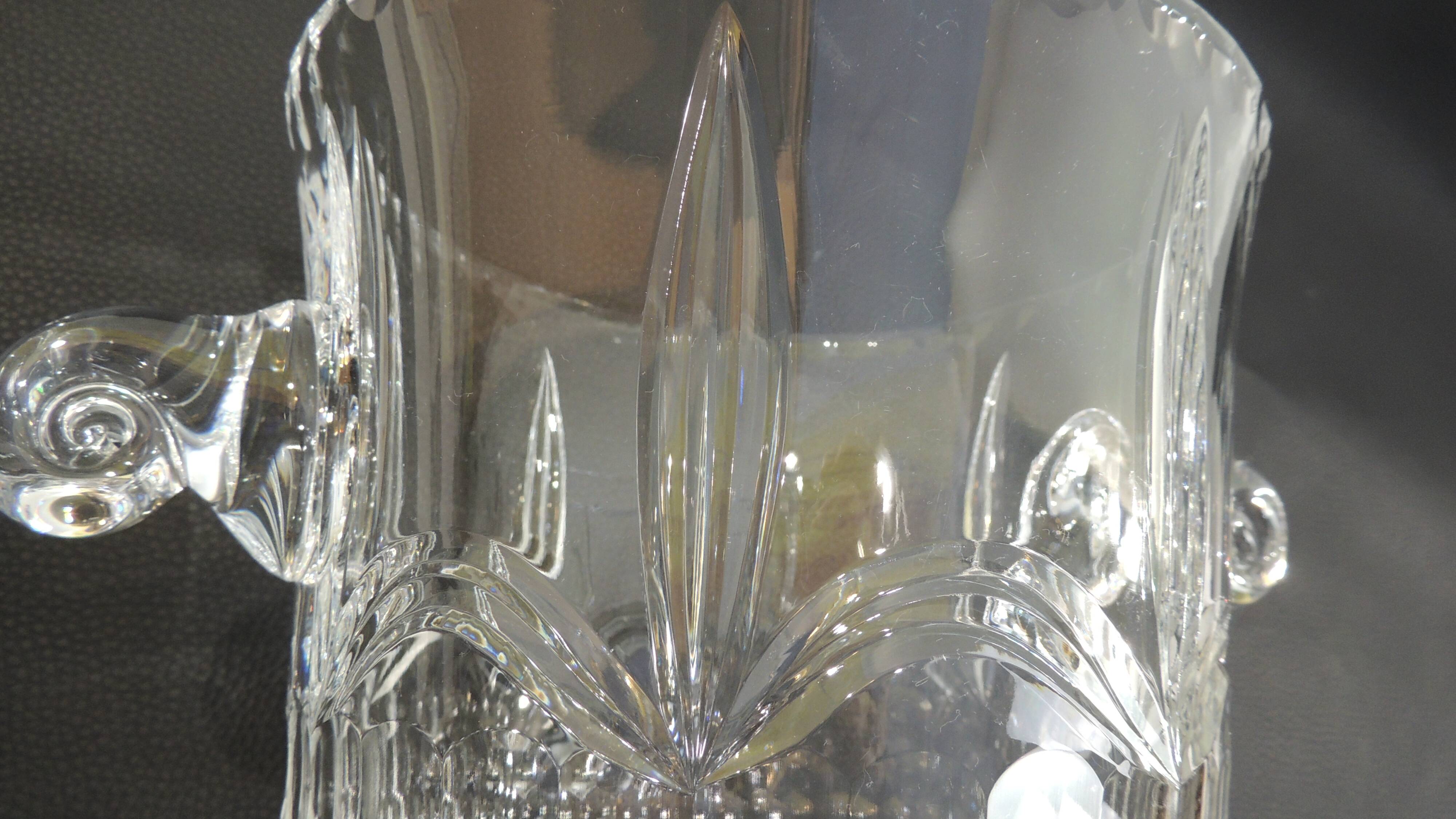 Champagne Bucket Cristallerie de Lorraine – Fleur de Lys Decor – Vintage