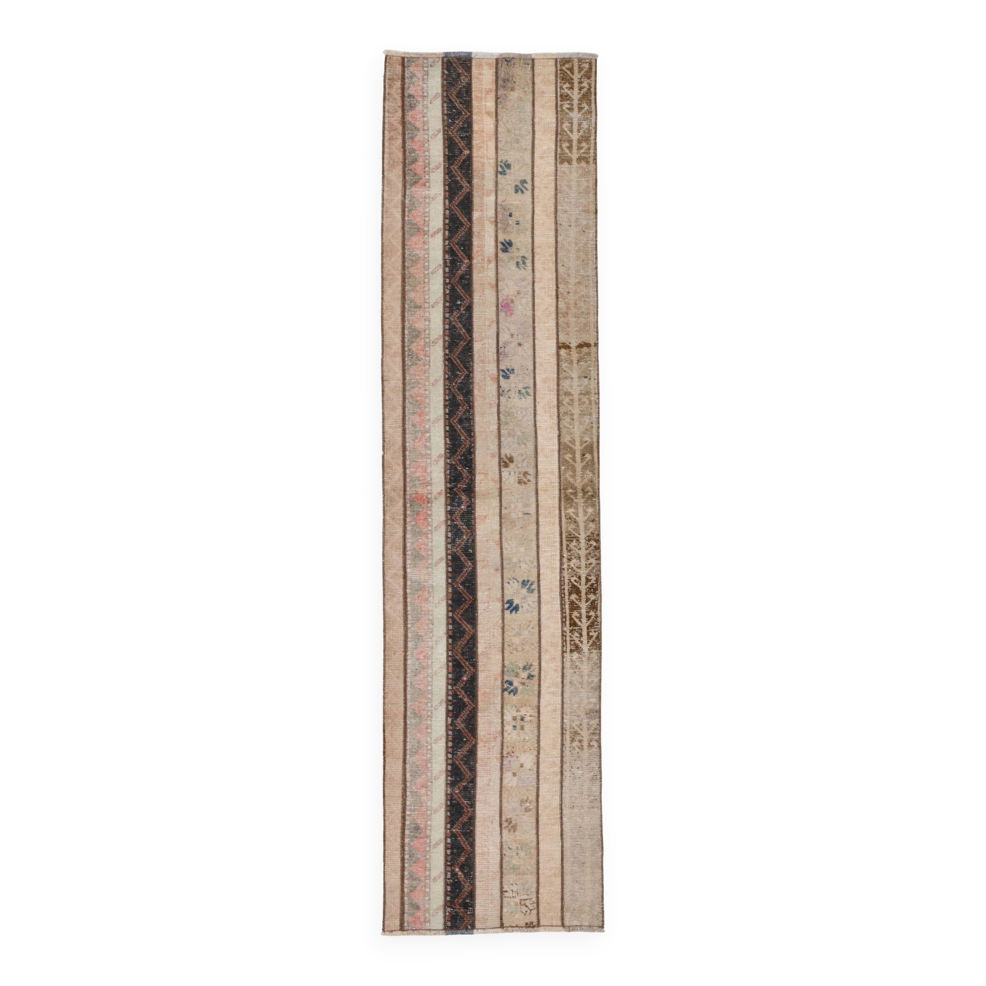 Mid Century Modern Vintage Runner Rug, 71x290Cm