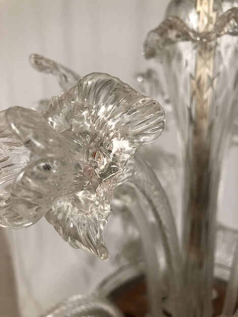 Murano glass chandelier with four arms of light, late nineteenth century