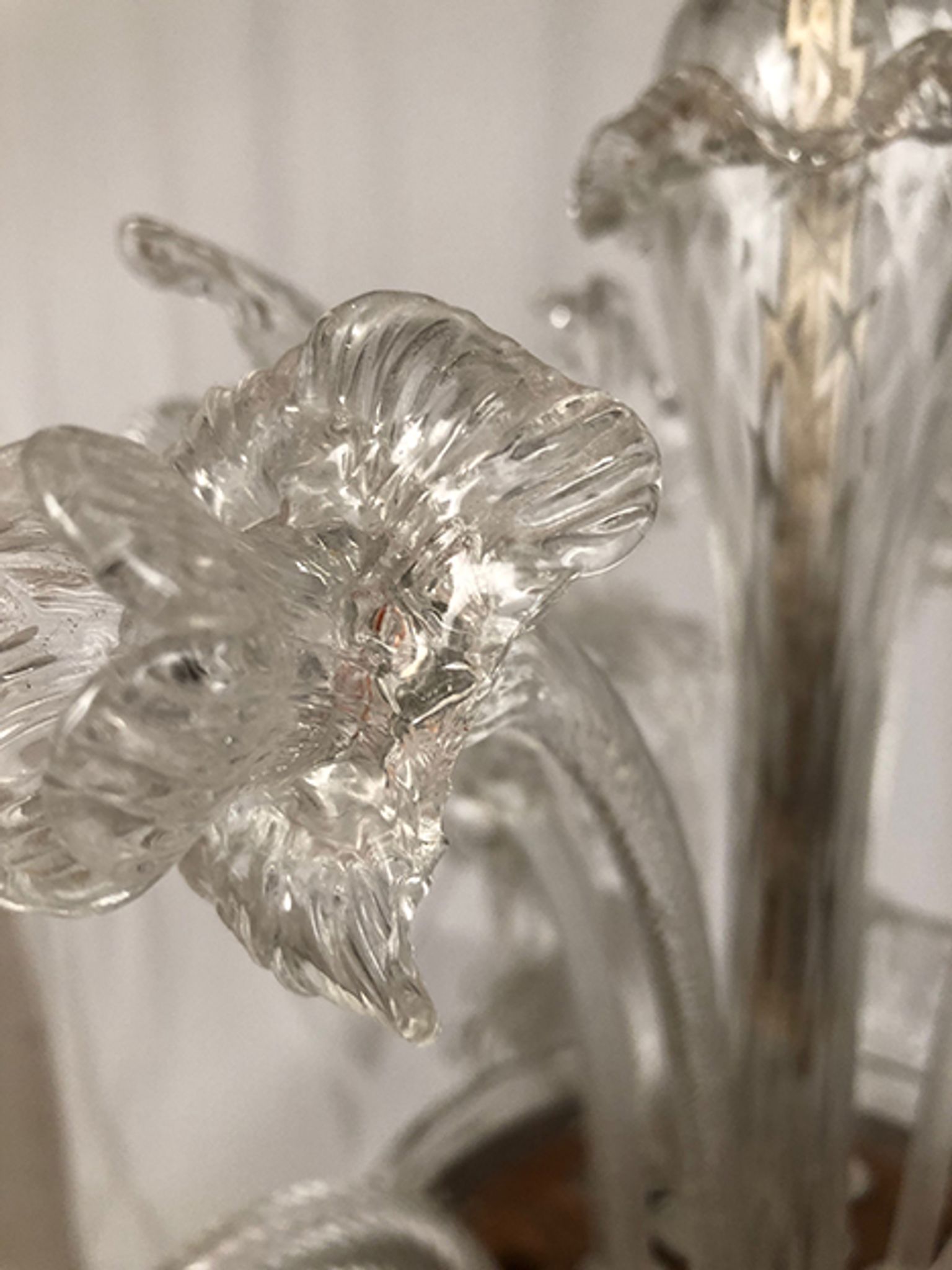 Murano glass chandelier with four light arms, late 19th century.
