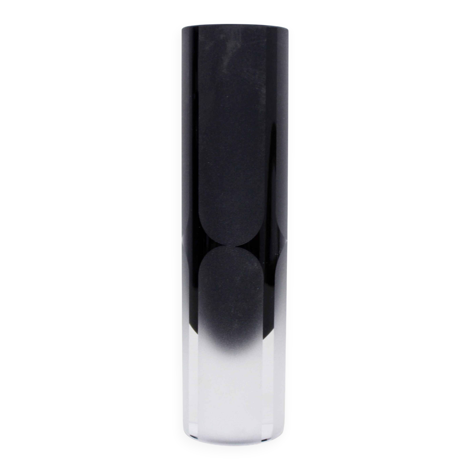 Frosted black Murano glass vase
