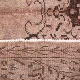 Tapis Vintage Kilim Rose Poudré Motifs Anatoliens, 176x282