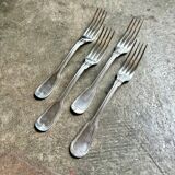 4 silver-plated forks
