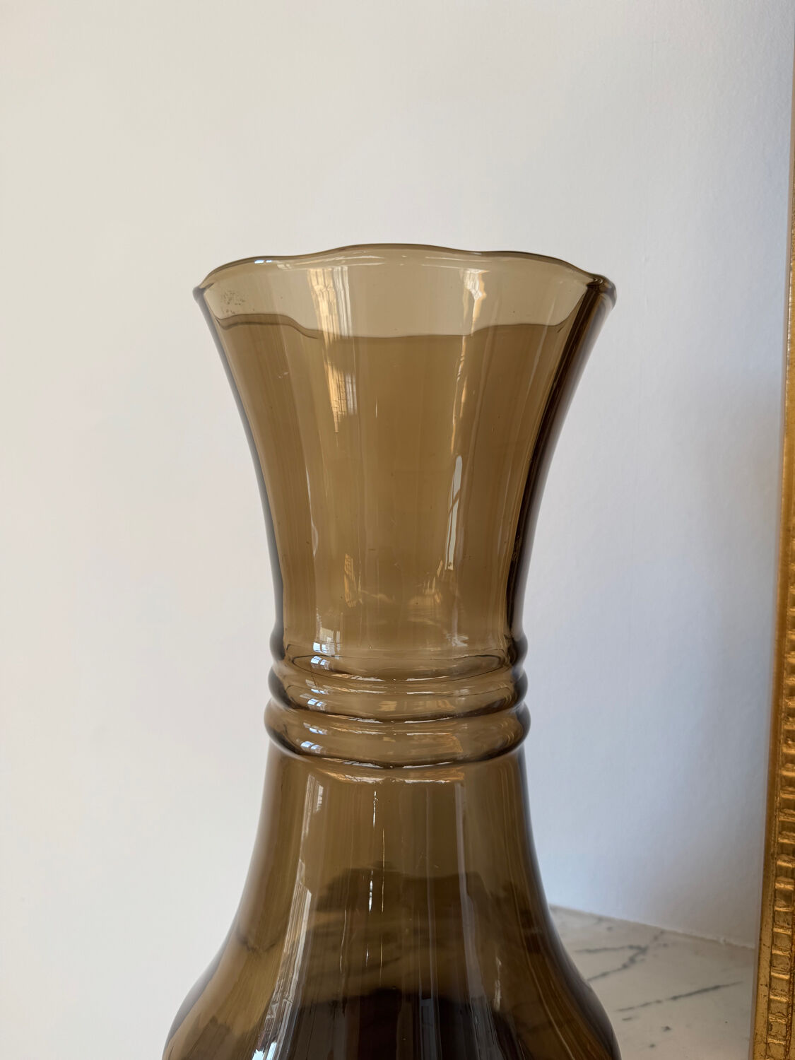 Smoked glass vase Verextrafort Belgium
