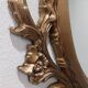 Miroir ovale baroque antique en or 58x84 cm avec cadre orné