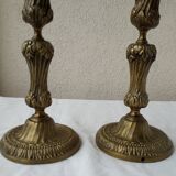 Pair of bronze candlesticks