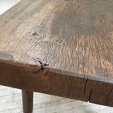 Brutalist oak coffee table