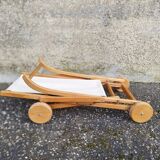 Vintage wooden doll stroller