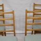 Set of 4 year old Scandinavian chairs restored fabric Edition Lelievre .