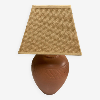 Ethnic rattan terracotta ball lamp