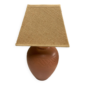 Ethnic rattan terracotta ball lamp