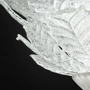 Florence, large size Murano clear transparent vintage glass ceiling light