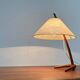 Dornstab table lamp in modern teak from the mid-century by A. Pöll for Kalmar, Vienna, 1950s.