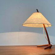 Dornstab table lamp in modern teak from the mid-century by A. Pöll for Kalmar, Vienna, 1950s.