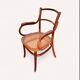 1900 curved wood armchair