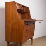 Danish Teak Secretary Desk Model 37 by Arne Wahl Iversen for Vinde Mobelfabrik 1960.