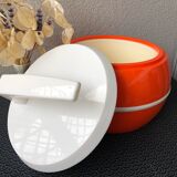 Orange vintage ice bucket