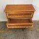 Vintage wood and rattan chest of drawers