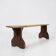 Rustic Wooden Bench in with Brown Painted Feet, France, 1890s