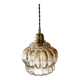 Vintage amber glass pendant light