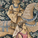 Vintage tapestry hand-screen printed in France