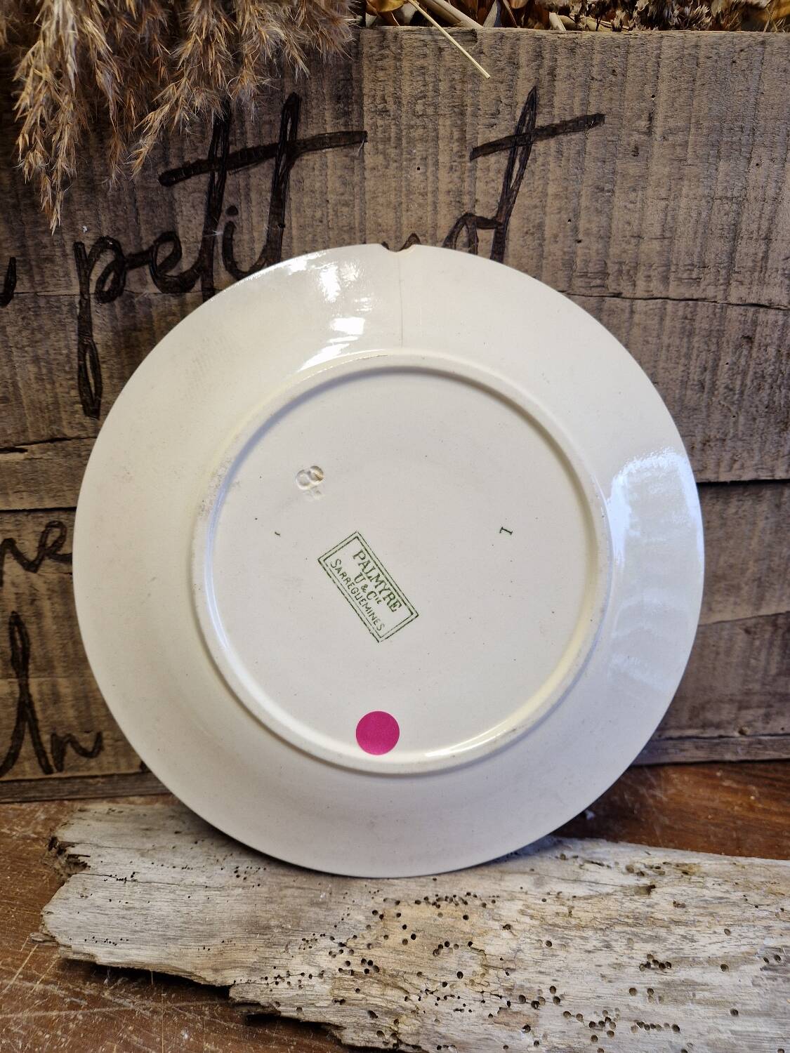 Old flat plate Sarreguemines