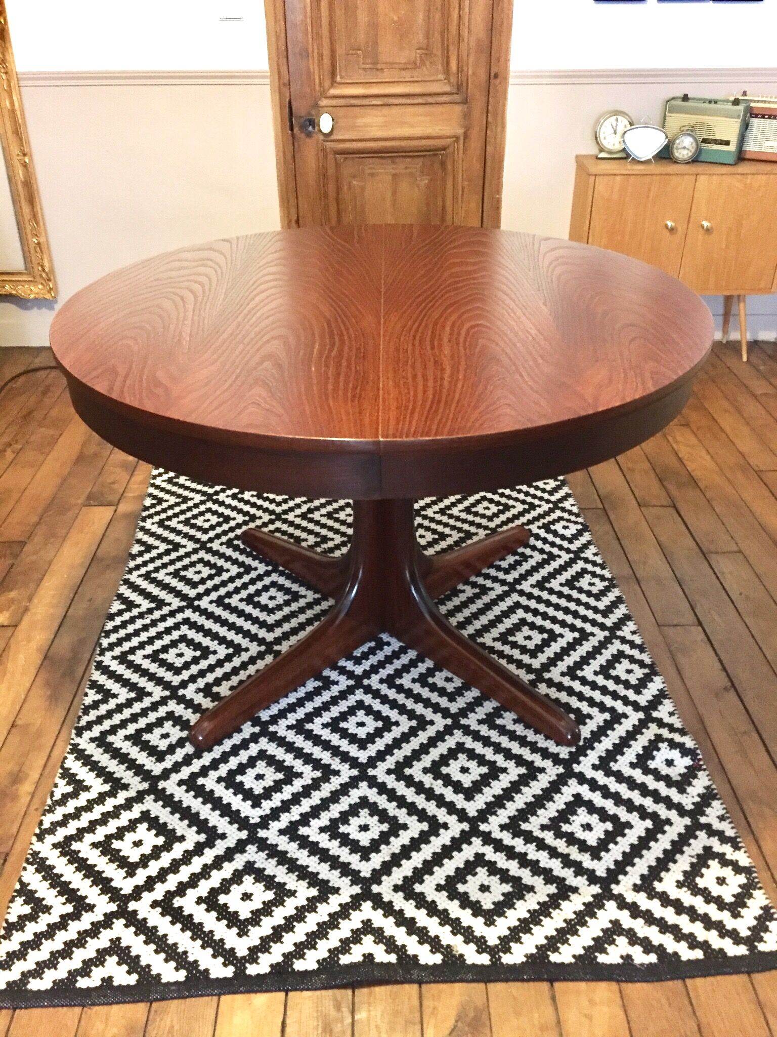 Scandinavian design extendable round table