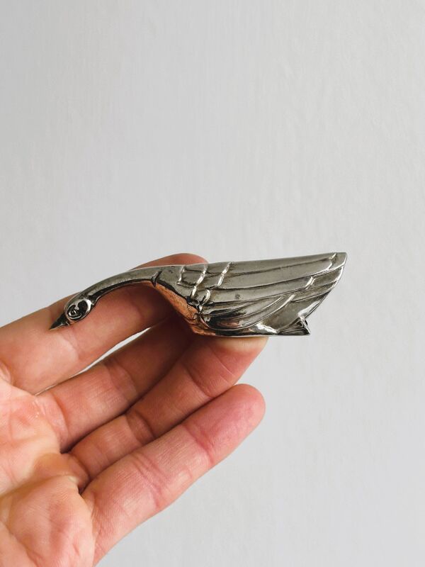 Lot de 5 porte-couteaux anciens en forme d'oie