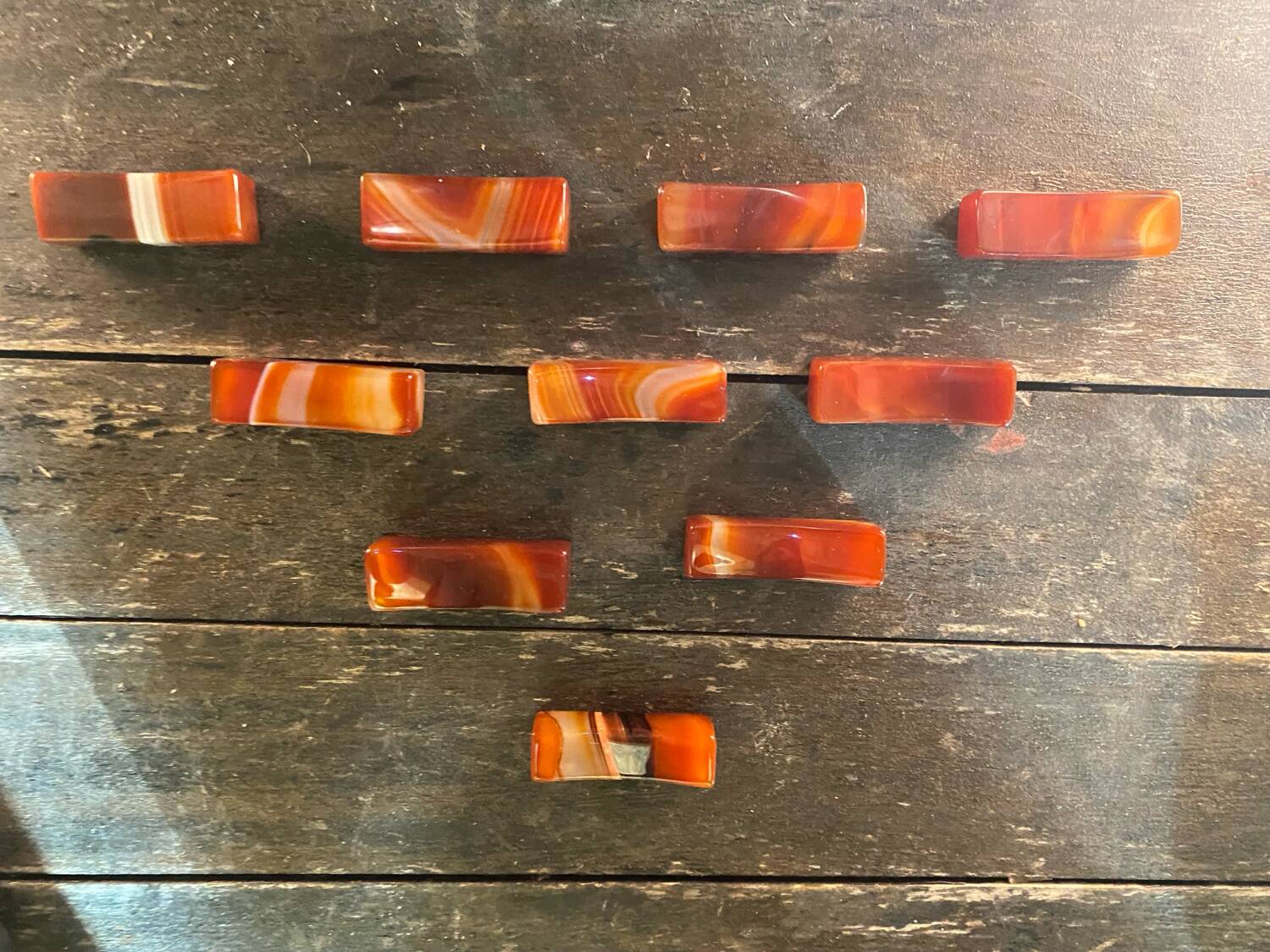 Set of 10 Vintage Agathe Table Knife Holders #D467