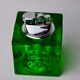 Green ice lighter by Antonio Imperatore, murano glass, Italy, 1970