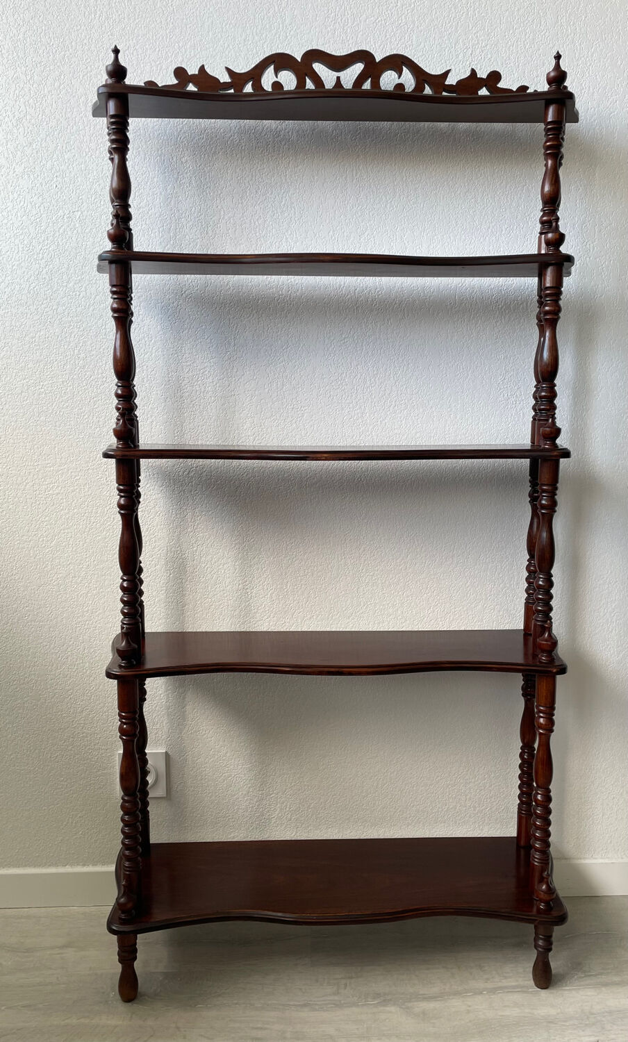 Library - turned wooden shelf
