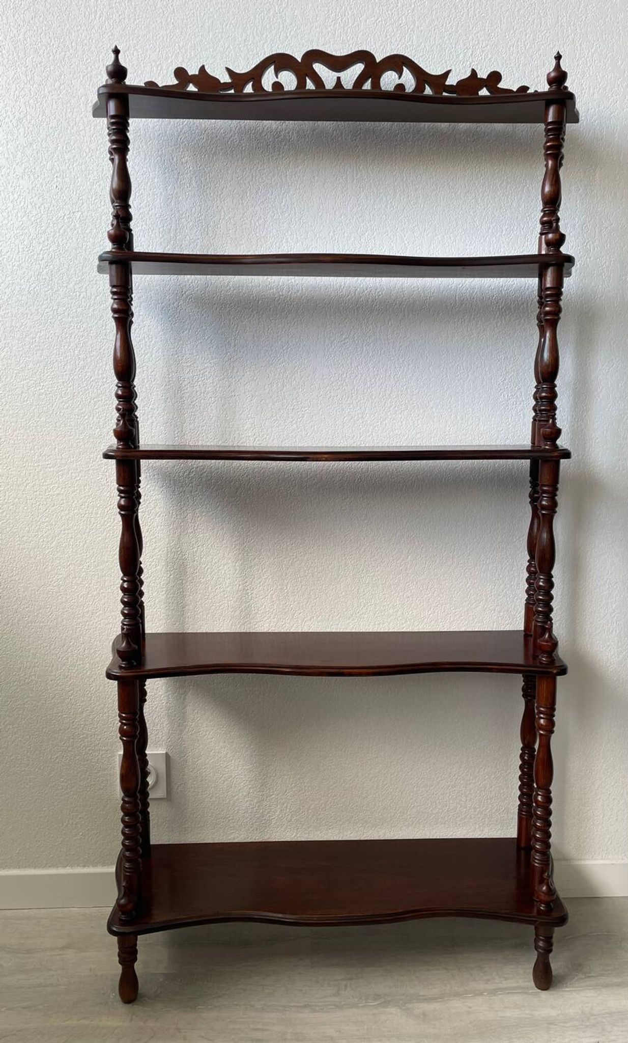 Library - turned wooden shelf
