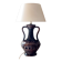 Vintage amphora lamp in ceramic with a new silk and wool shade.